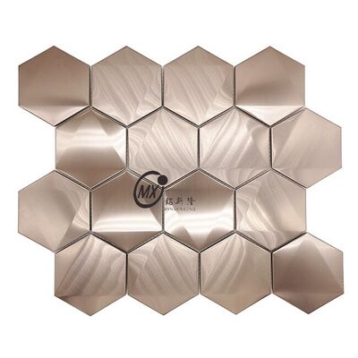 Waterproof Moisture-Resistant And Easy-To-Clean Hexagon  201 304  Stainless Steel Mosaics
