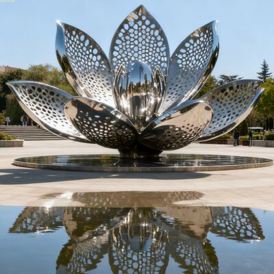 هنر سفارشی 316L چین مجسمه فولاد ضد زنگ در کنار دریا برای پارک مرکز در فضای باز