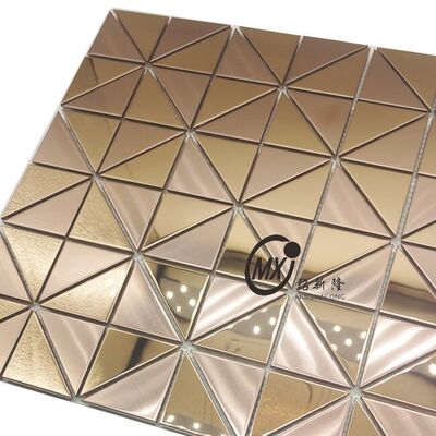 قیمت خوب European & American Style Export-Grade Metal Mosaic Stainless Steel Mosaic Waterproof Wall Material For Bathroom Vanity Area آنلاین