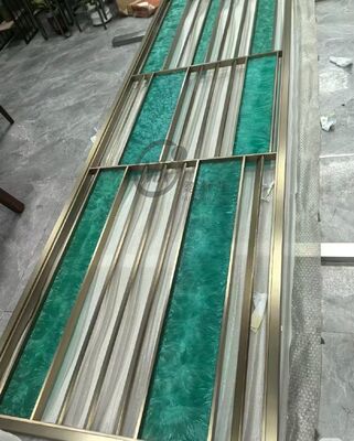 جدا کننده اتاق فولاد ضد زنگ مدرن برش لیزر با PVD Plating تیتانیوم و آینه 8k پولش