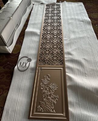 قیمت خوب مدل چینی لیزر برش فولاد ضد زنگ صفحه نمایش پارتیشن با الگوی گل و PVD پوشش تیتانیوم آنلاین