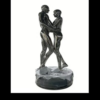 قیمت خوب هنر مدرن مجسمه شخصیت سفارشی فیبرگلاس / فولاد ضد زنگ آینه قطعه مجسمه انسانی برای پارک نقطه منظره ای در فضای باز آنلاین