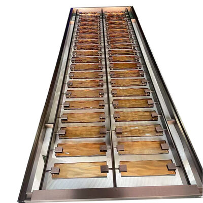 قیمت خوب پارتیشن صفحه ای از جنس فولاد ضد زنگ با روکش برنز آنتیک و شیشه قهوه ای برای دکوراسیون اتاق نشیمن هتل رستوران آنلاین