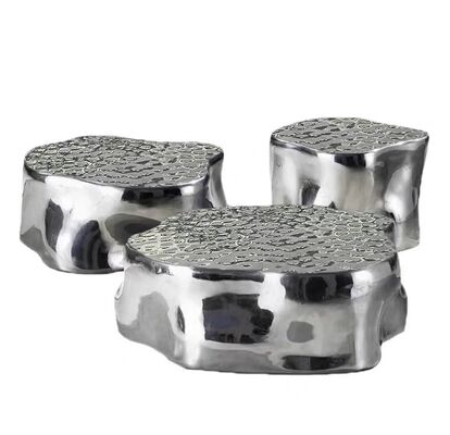 آینه دست ساز طلا فولاد ضد زنگ OEM ODM طراحی میز قهوه مجموعه میز های کنار جدید میز نشیمن مبلمان اتاق نشیمن